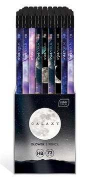 Ołówek z gumką HB Galaxy Interdruk MIX
