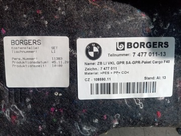 BMW 1 F40 ОБИВКА БАГАЖНИКА ЛЕВАЯ 7477011