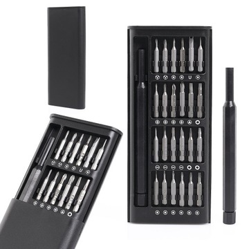 ZESTAW PRECYZYJNYCH WKRĘTAKÓW 24W1 W PLASTIKOWEJ OBUDOWIE ZESTAW MAGNETYZER