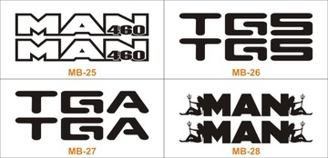 Боковые наклейки MAN 130х22 см, пара, разные дизайны