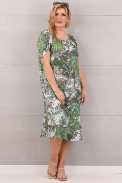 ВОЗДУШНОЕ ПЛАТЬЕ НА ЛЕТО, БОЛЬШИХ РАЗМЕРОВ, ПЛЯЖНЫЙ УЗОР, ПРОСТОЕ, СВОБОДНОЕ, ЛЕГКОЕ.