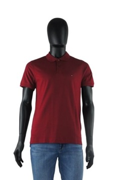 TOMMY HILFIGER BORDOWA KOSZULKA POLO HAFT (M)