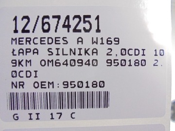 A W169 UCHYCENÍ DRŽÁKY MOTORU 950180 2,0CDI