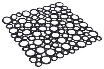 Вставка для решетки под раковину, защитный кухонный коврик, квадратный, черный, резина, 28 см