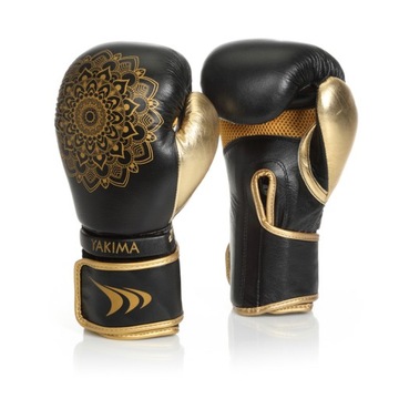 RĘKAWICE KOBIECE MANDALA BLACK/GOLD 8 Oz