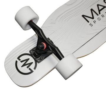 LONGBOARD Скейтборд Белый 180 кг ABEC 9 Клен