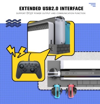 Подставка для зарядки 4x Joy-Con Switch / NS OLED Mario Bricks White