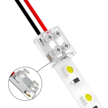 Коннектор для светодиодной ленты COB SMD, 8мм, ленточный коннектор, прикручивается с двух сторон