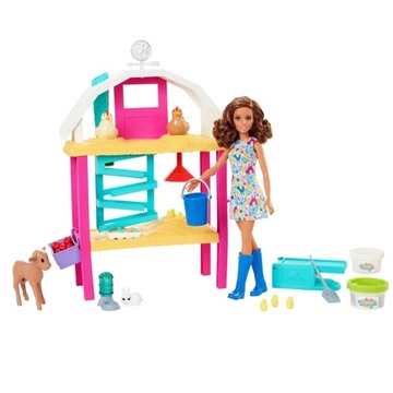 BARBIE FARMA RADOSNYCH KUREK ZESTAW + LALKA HGY88