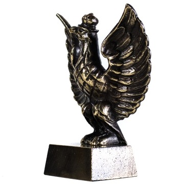Statuetka ORZEŁ w koronie na cokole Mosiądz