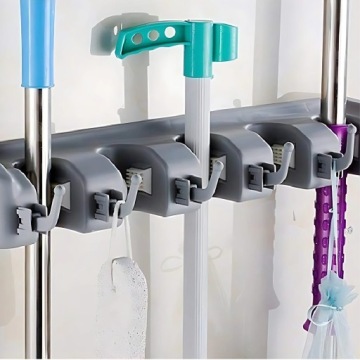 НАСТЕННАЯ ВЕШАЛКА ДЛЯ САДОВОГО ИНСТРУМЕНТА, МЕТЛ, ШВАБРОВ, ГРАБЕЙ, ПРАКТИЧЕСКАЯ