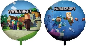 BALON FOLIOWY MINECRAFT PIXEL DWUSTRONNY 45cm MC4