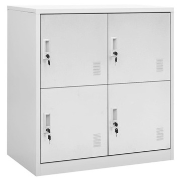 SZAFKA ZAMYKANA NA KLUCZ JASNOSZARA 90X45X92,5CM STAL