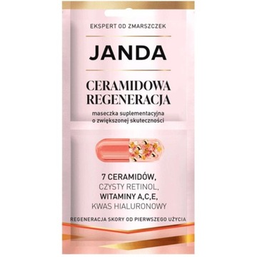 Janda Maseczka Suplementacyjna Ceramidowa Regeneracja odżywienie zmarszczki