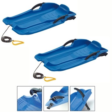 2x Sanki, Ślizg Bobslej HORNET z hamulcami Sanie