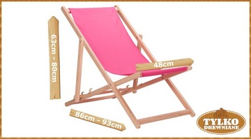 LEŻAK PLAŻOWY OGRODOWY BALKONOWY TARASOWY PERSONALIZOWANY REKLAMOWY Z LOGO