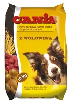 Karma dla psa z wołowiną, pies CANIS 10kg OKAZJA!!