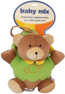 BABY MIX Pozytywka Miś w zielonym kubraczku
