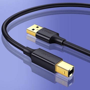 ЗЕЛЕНЫЙ КАБЕЛЬ ДЛЯ ПРИНТЕРА USB A - USB B 480 Мбит/с 5м