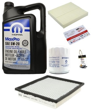 MOPAR 5W20 + FILTRY TOWN COUNTRY 3,3 08-10