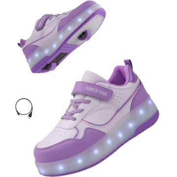NOWY SWIECACE BUTOROLKI BUTY Z ROLKAMI LED ROLKI WROTKI R.