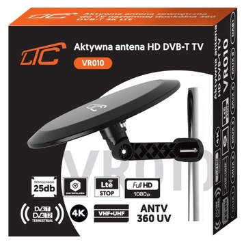 MOCNA ANTENA DOOKÓLNA 360° AKTYWNA ZEWNĘTRZNA 4K FILTR LTE MUX 1-8