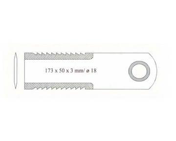 Нож кормоуборочного комбайна 173х50х3мм Claas 610190006