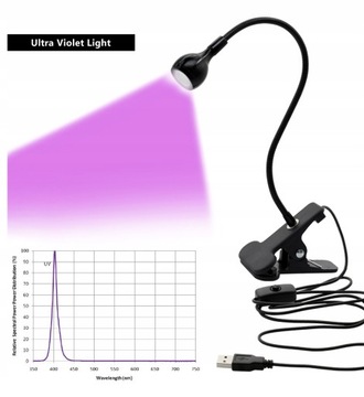 УФ-СВЕТОДИОД УЛЬТРАФИОЛЕТОВАЯ ЯНТАРНАЯ ЛАМПА USB-диод