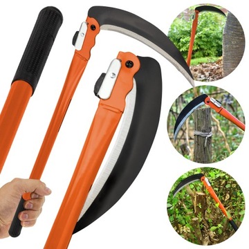 СЕРП РУЧНОЙ, ГЛАДКИЙ, СКЛАДНОЙ, ЩЕТКА-МАСЛЯНАЯ ДЛЯ КОСТРКИ ТРАВЫ, ВЕТВЕЙ, 49 см