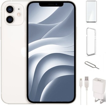 SMARTFON IPHONE 12 MINI 128 GB - WHITE / BIAŁY - BATERIA 100% - PREMIUM A+