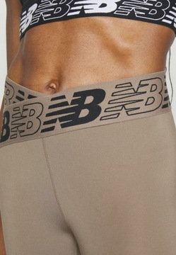 Legginsy sportowe damski NEW BALANCE brązowe S