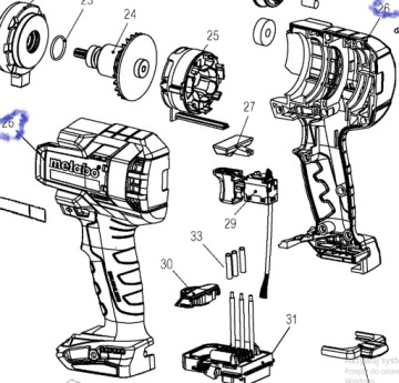 SSW 18 LTX 800 BL корпус Metabo