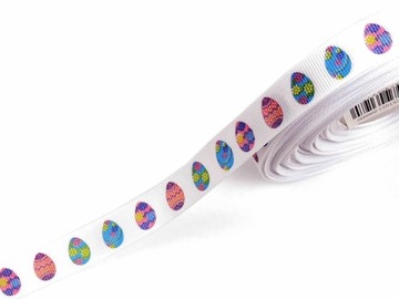 TASIEMKA 15mm RYPSOWA wstążka PASTELOWE PISANKI odcinek 1m