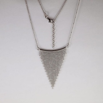 Серебряное вечернее колье «Каскад»