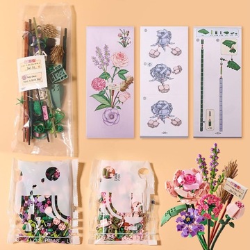 Цветочный букет блоков эксперт создатель игрушек подарок на День святого Валентина