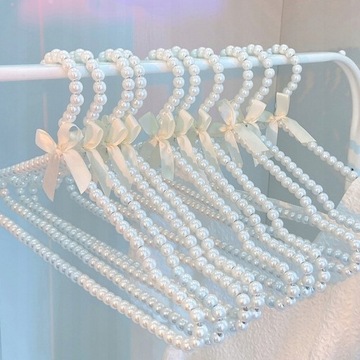 3ks Plastik Wieszak Na Ubrania Pearl Bow