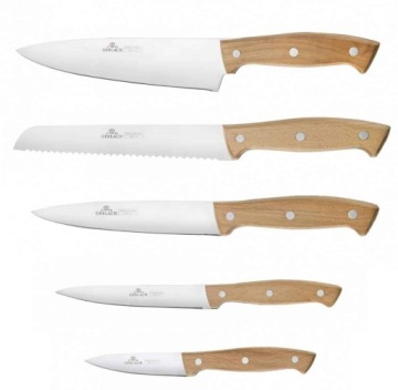 Набор из 5 ножей Gerlach Country в деревянном бруске.