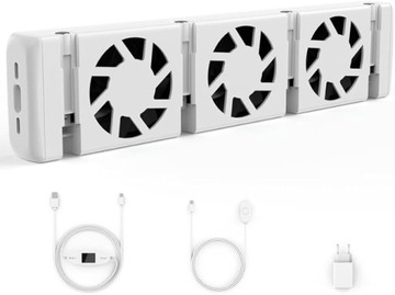 Wentylator grzejnikowy Termowentylator Termostat biały