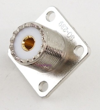 Wysokiej jakości gniazdo UC1 UC-1 SO239 SO-239 izolator teflon pin złocony