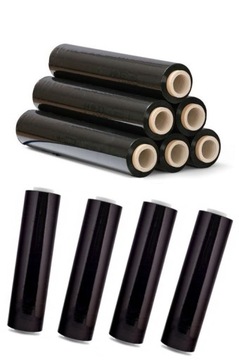 ЧЕРНАЯ СТРЕЙЧ ФОЛЬГА 10 x 3 КГ XL 10 РОЛИКОВ