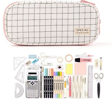 PIÓRNIK WIELOFUNKCYJNY SASZETKA TRZYKOMOROWY NA KREDKI MAZAKI KOSMETYKI