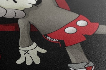Картина на холсте на стену гостиной KAWS BASKETBALL JORDAN MOD00026 30X40