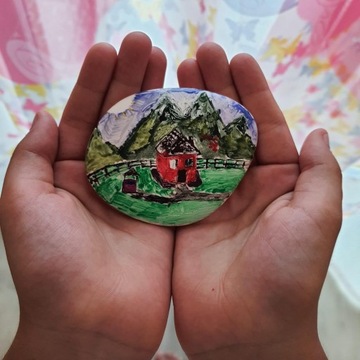 Белые камни для рисования для детей 6-10 см