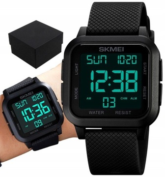 SKMEI Электронные мужские часы со светодиодной подсветкой Секундомер Дата