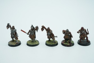 The Lord of the Rings LOTR Isengard Lurtz Uruk Hai zestaw 5 figurek metal