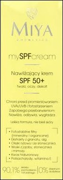 MIYA MYSPFCREAM KREM NAWILŻAJĄCY SPF 50+ NATURALNY WEGAŃSKI