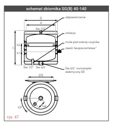 Буфер, бойлер для насоса GALMET 120L 70-127000
