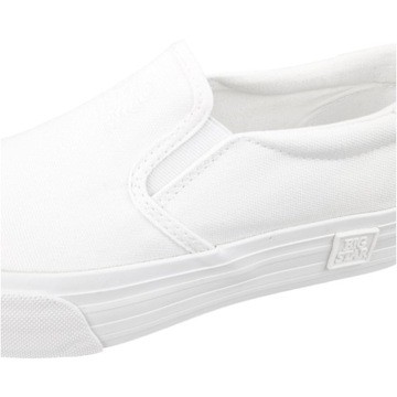 TRAMPKI WSUWANE buty damske BIG STAR Slip On NN274111 sportowe białe 38