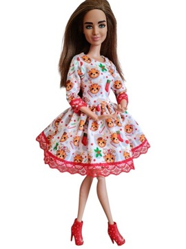 Ubranka dla lalek Sukienka dla lalki modowej Ubranka dla lalek