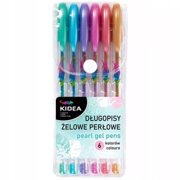 ГЕЛЕВЫЕ РУЧКИ PEARL ДЛЯ ШКОЛЫ, 6 ЦВЕТОВ KIDEA